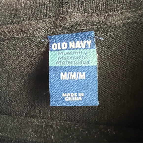 Old Navy Drawstring Waist Maternity Black Dress and Long Sleeve - Picture 3 of 8